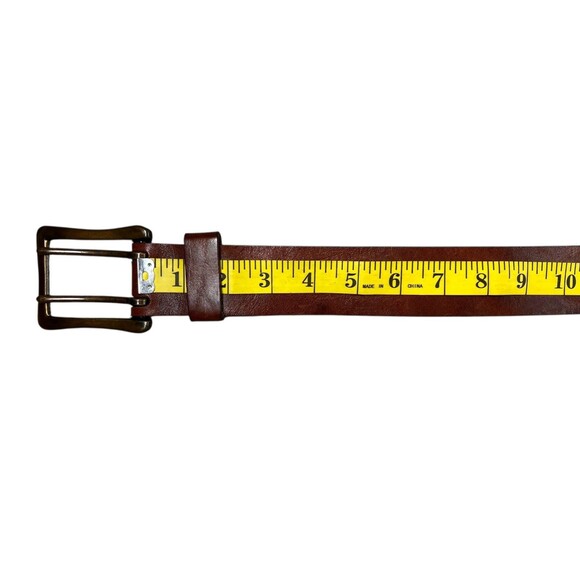 Harness Cowhide 2 Prong Brown Leather Belt   Unisex Size 36  Men's Women's - Picture 12 of 14